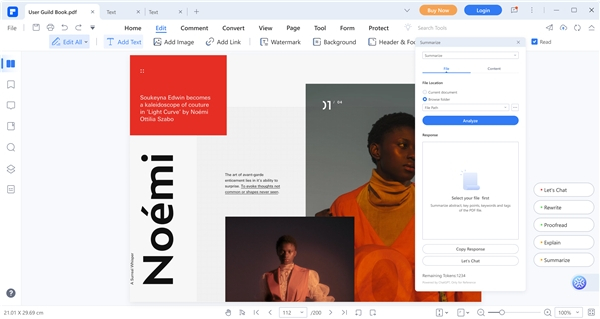 　　Wonsershare PDFelement V9.5创新集成ChatGPT功能