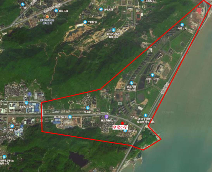 拟划分学区示意图△