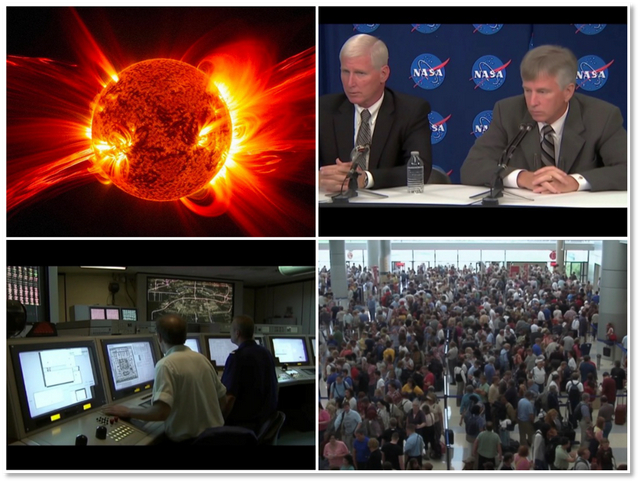 网友制作的假“太阳风暴致停电”图