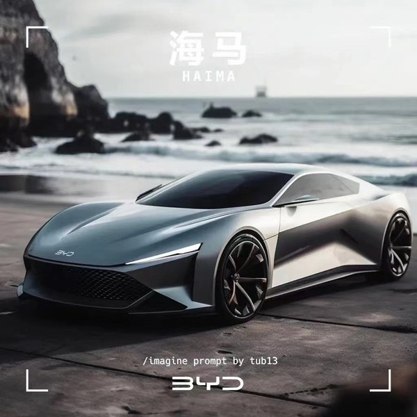 比亚迪超跑概念图（图源微博）