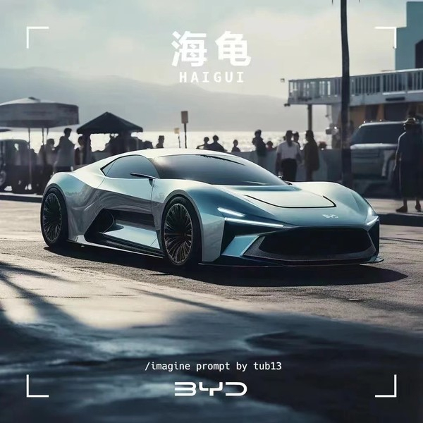 比亚迪超跑概念图（图源微博）