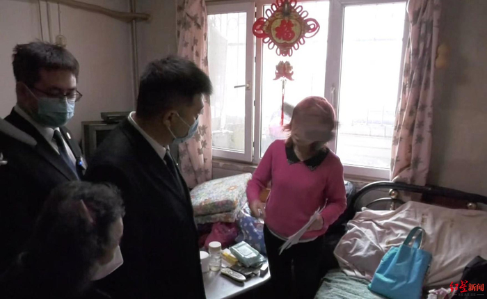 ↑强制执行现场。北京朝阳区法院供图