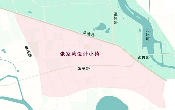 张家湾设计小镇位置示意图