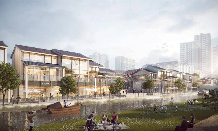 水岸互动，彰显更有品质的秦淮河（效果图）。