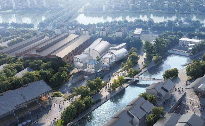 河南岸国际文化交流中心俯瞰（效果图）。