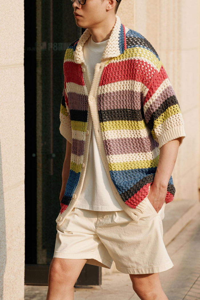 　　知名-博主小科演绎POLO衫造型