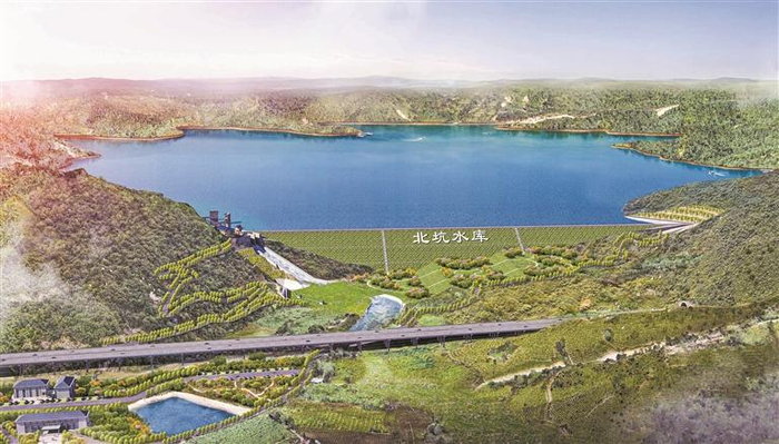 北坑水库效果图。