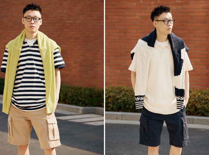 　　知名博主-小科演绎POLO衫造型