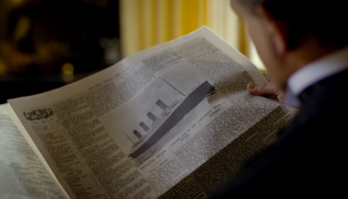 唐顿庄园里格兰瑟姆家族的继承人在泰坦尼克号沉没事件中丧生 /《唐顿庄园》截图