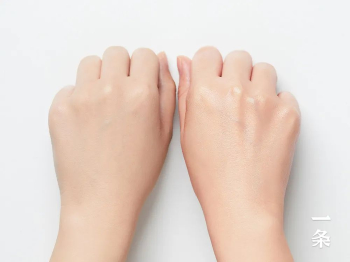 左：涂抹后，右：未涂抹