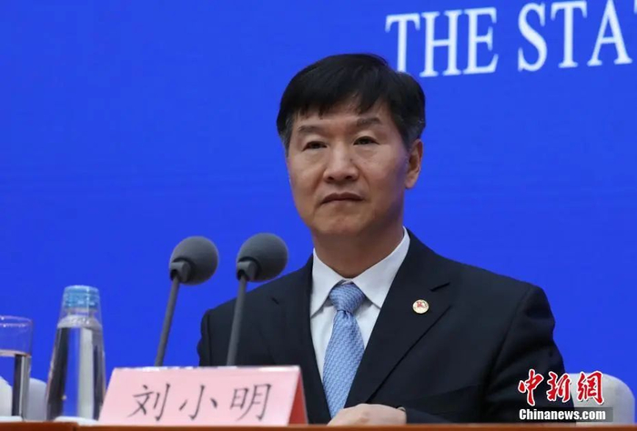 资料图：刘小明出席发布会。中新社记者 杨可佳 摄