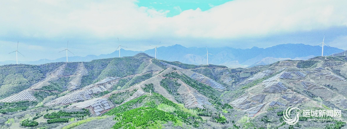 垣曲能科新能源有限公司在建中的垣曲100MW多能互补项目。 金玉敏 摄