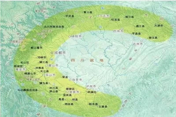 四川茶产业带示意图。 资料图片