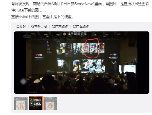 截图自微博，红框内图片即为此次遭受质疑的展示图片