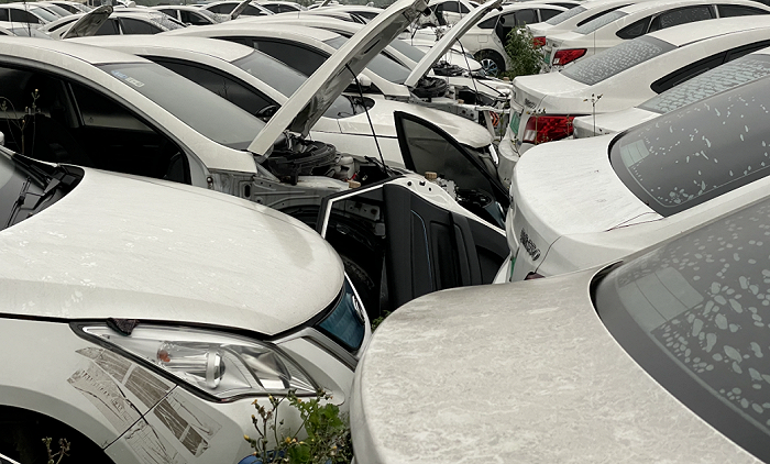 汽车“坟场”内，密集停放的“僵尸车”/豹变