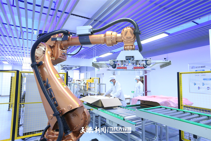 贵州云上鲲鹏科技有限公司“兆瀚”云上系列服务器的芯片、主板、CPUGPU等零部件全部实现国产自主研发。石照昌 摄