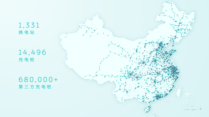 庞大的换电网络是蔚来亟待开发的矿山  来源：蔚来