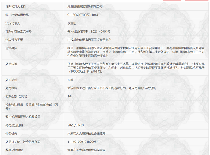 （图源：信用中国（山西太原））