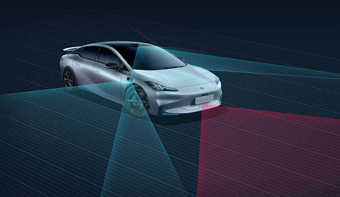 搭载有激光雷达的广汽埃安，图源广汽埃安官网