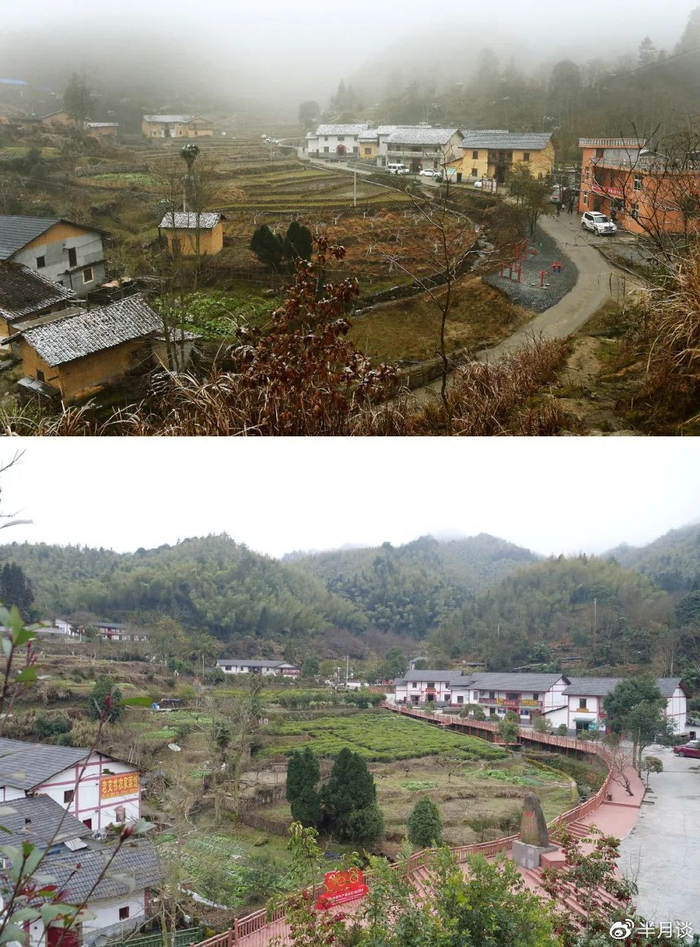 神山村景色（上图为2016年摄，下图为2022年摄）