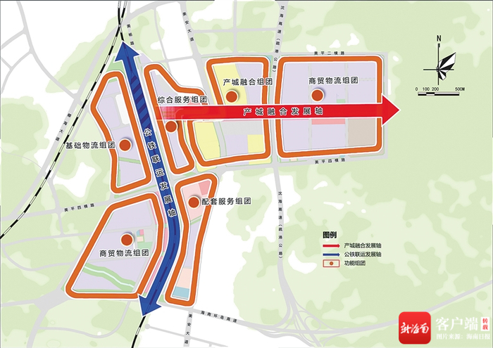 物流园区规划结构图。海南省物流集团供图
