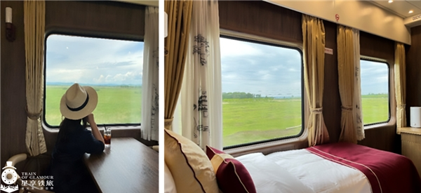 星享铁旅呼伦贝尔号巴雅尔餐车风景  星享铁旅呼伦贝尔号双床景观包间