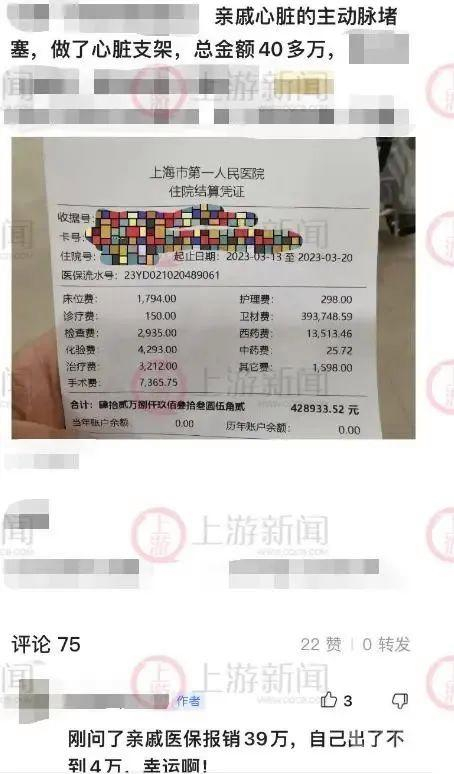 ▲住院“8天花费42万元”引发网友热议