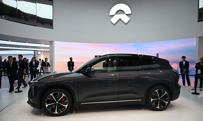 蔚来汽车现场展台