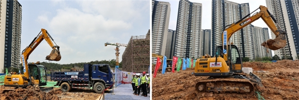 无人挖掘机现场作业