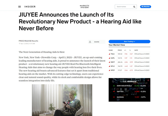 最近一款国产品牌助听器JIUYEE Real Pro在海外发布引起很大反响，也是一个典型例子。