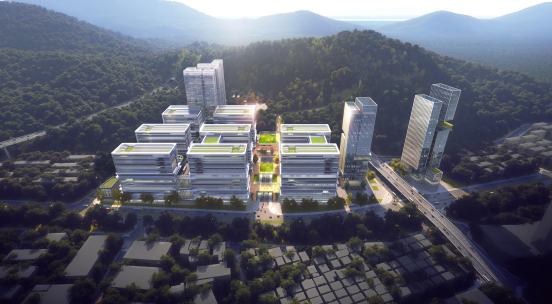 南山智造红花岭基地规划鸟瞰图