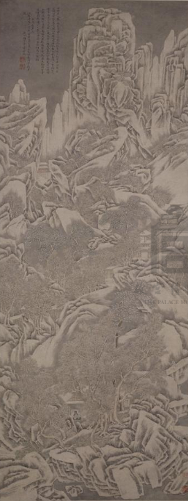 △《雪岳读书图》（北京故宫博物院藏）