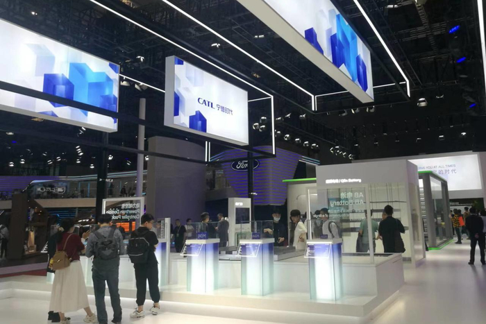↑4月19日上海车展 宁德时代展台 