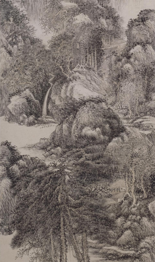 △《山窗读书图》局部 （故宫博物院藏）