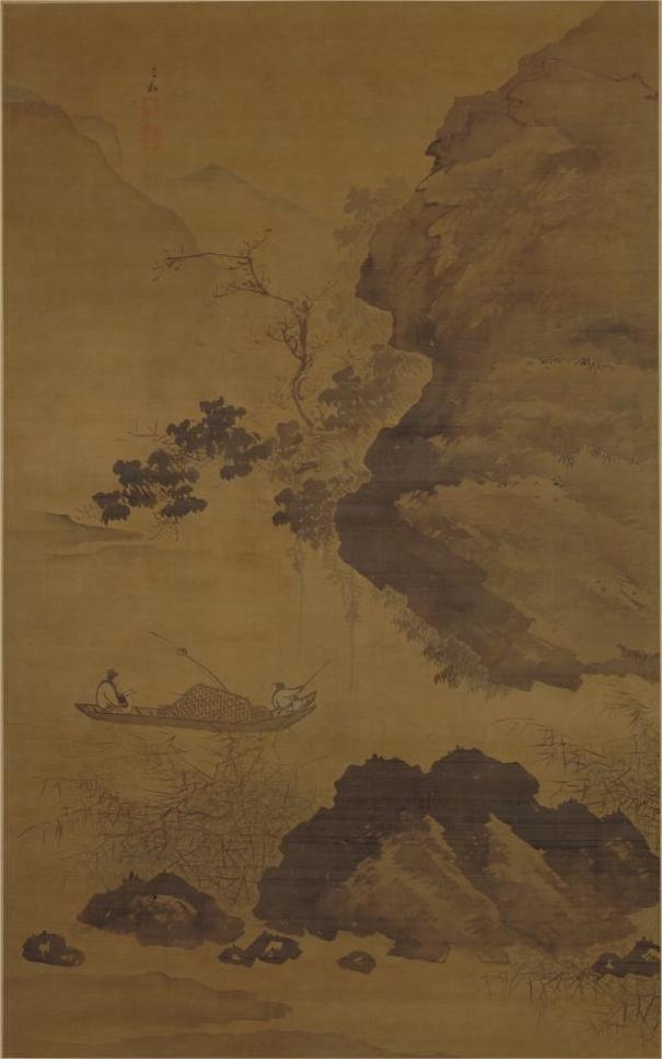 △《渔舟读书图》（北京故宫博物院藏）