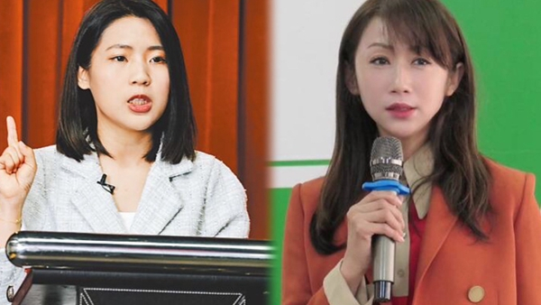 徐巧芯（左）将迎战民进党提名的同区议员许淑华（右）。