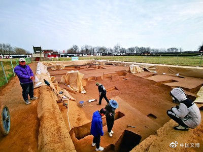 殷墟王陵遗址考古现场。张俊军摄/光明图片