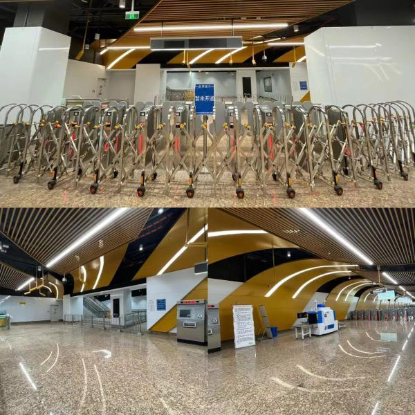 △陆家嘴站8号口已经建设完成。