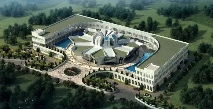 ▲博兴县生命纪念园正门外景和设计概念图