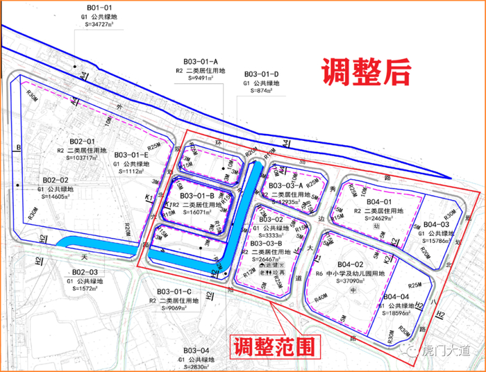 ▲此次控规调整范围