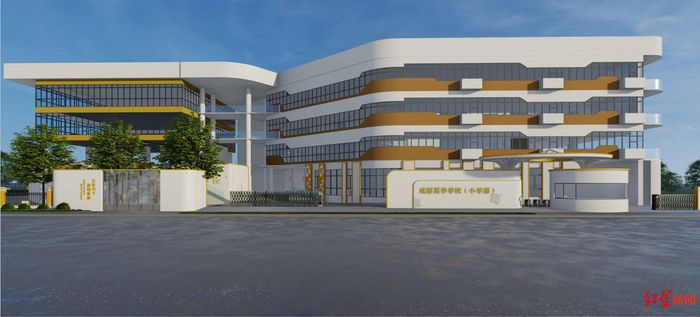 ▲成都英华学校小学部校门设计图
