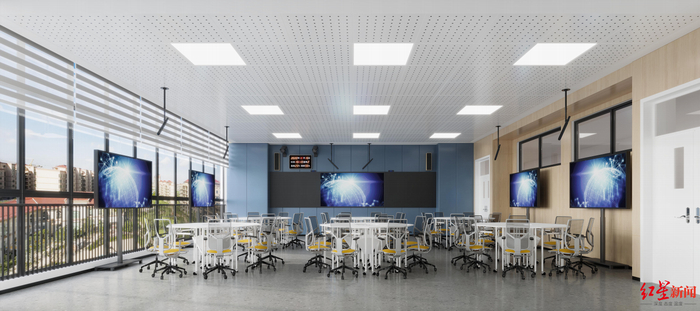 ▲成都英华学校智慧教室