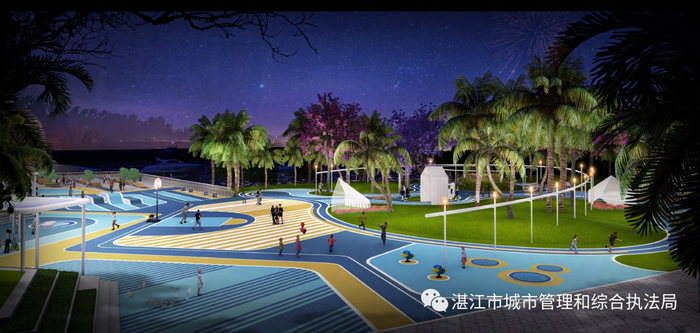 （多功能运动场夜景效果图）