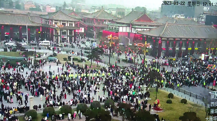 今年春节期间的大唐不夜城