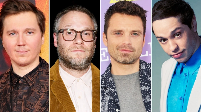 左起：保罗·达诺、塞斯·罗根、塞巴斯蒂安·斯坦和皮特·戴维森