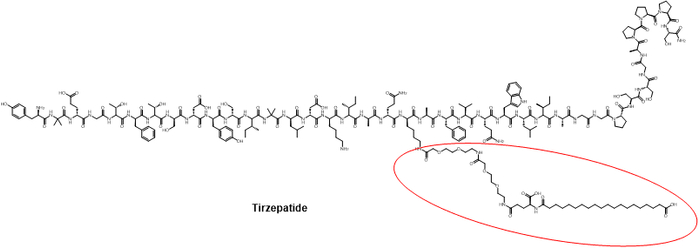 图2. Tirzepatide化学结构