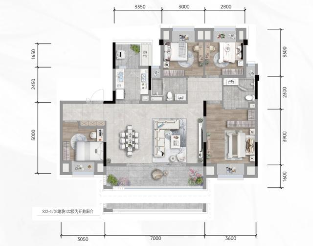 ▲朗诗熙樾府建面约125㎡户型图