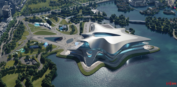 ▲成都菁蓉湖畔 世界科幻公园内科幻馆效果图