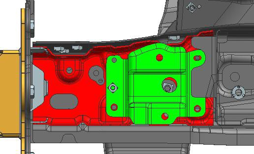 图示：纵梁前段加强板