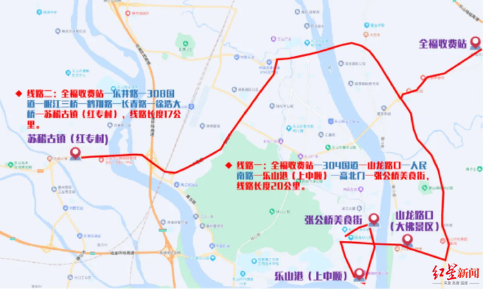 ↑免费摆渡公交线路
